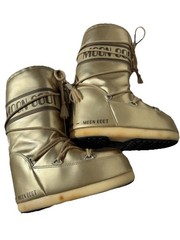 Moon Boot The Original Icon Metallic Gold Snow Boots Kids EU 31-34 US 13.5-2.5