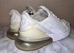 Nike Air Max 270 White Sneakers Size 7Y