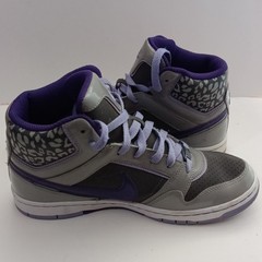 Nike Dunk Mid Top Unisex Kids Sneakers Gray/Purple/Black US 8.5