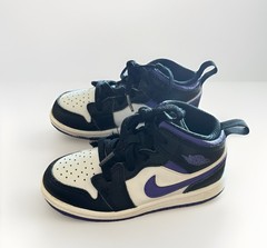 Nike Air Jordan 1 Mid (TD) Toddler Kid Shoes Dark Iris Size 9C Purple Basketball