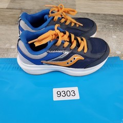 Saucony Cohesion KDZ Kids Shoes Sz 11.5 M Navy Peel Blue Comfort Lace Up Sneaker