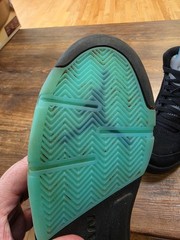 Nike Air Jordan Retro 5 GS Black Aqua Size 7Y Black 440888-047 Shoes Sneakers