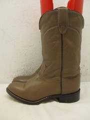 ACME Brown Leather Vintage Cowboy Boots Youth Size 3.5 B Style 3801 USA