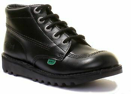 Kickers Kick Hi Largity Junior Lace Up Leather Ankle Boots Sizes US 4 – 7