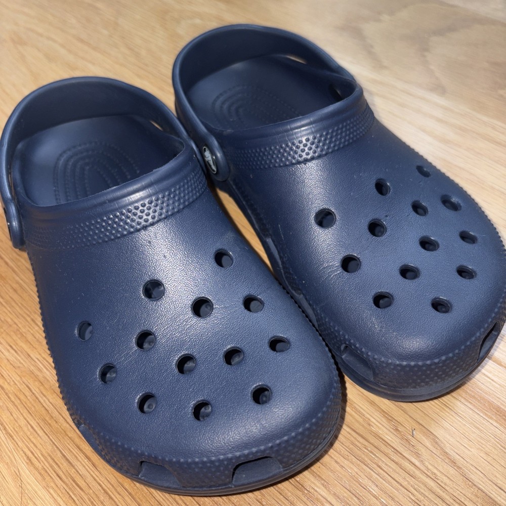 Crocs Classic Clogs Kids J3 Navy Blue Slip-on