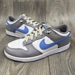 Nike Dunk Low Kids Size 3Y Grey White Blue FB9108-121 Sneakers