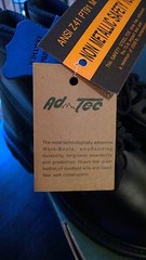 Genuine Black Leather Ad Tec Non Metallic Safety Toe Casual Boot YOUTH SIZE 4