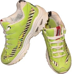 Skechers Sports On-Line Friends Green Frog Character Design Mushrooms Youth 5.5