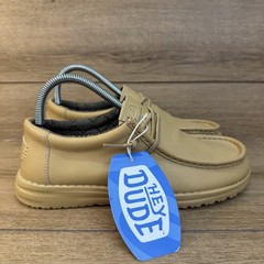 Hey Dude Wally Youth Mono Leather US Youth 6 – EU 38 Tan Light Brown