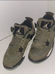 Nike Air Jordan 4 Retro Craft Medium Olive Pale Vanilla US 5Y Fb9928 200 With Bx
