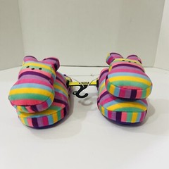 Peeps Bunny Slippers Small 8” Amulti-color stripes Kids