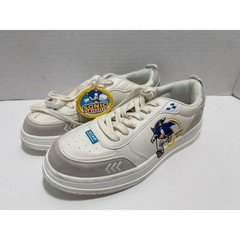 Sonic the Hedgehog Sega Licensed White Grey Low Top Graphic Sneakers Kids Youth