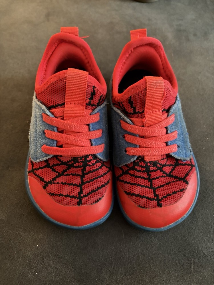 Watelves Kids Barefoot Shoes Spider Web Red Blue Wide Toe Zero Drop Sneakers