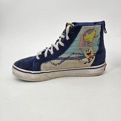 VANS x Spongebob Squarepants Zip High Top Shoes Youth’s Size 2 Skate Blue 721356