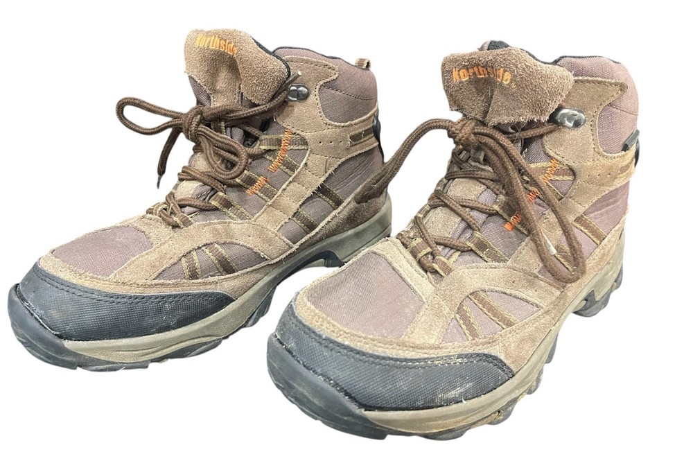 Northside Boots Youth SZ 5 Brown Suede & Rubber Base Hiking Camping Climbing