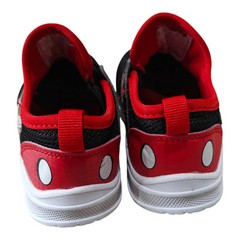 Mickey Mouse Red & Black Slip on Sneakers Lights Sz 7