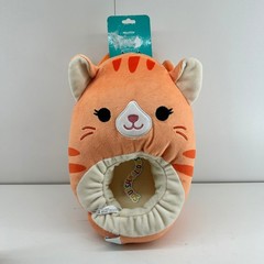 Squishmallows Gigi Orange Tabby Cat Plush Slippers Kids Size 6-7 New With Tags