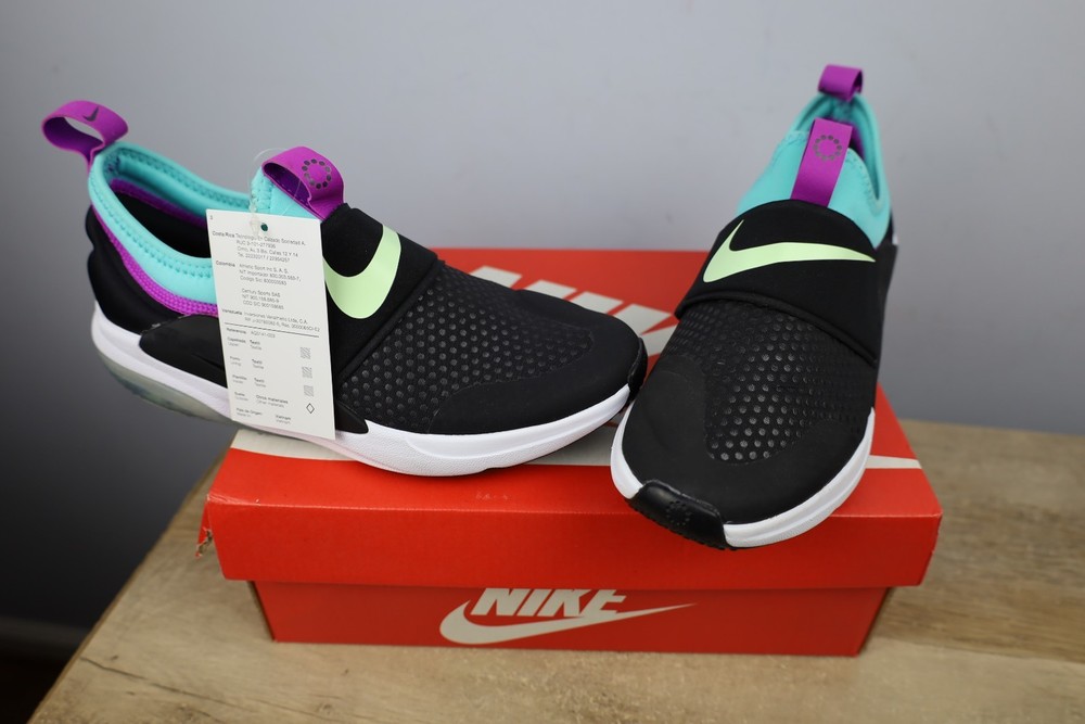 Nike Joyride Nova (GS) Aqua Purple Black Slip On Athletic Casual Sneakers Sz 6Y