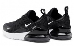 NIKE AIR MAX 270 (PS) BLACK / WHITE PRE SCHOOL AO2372 001