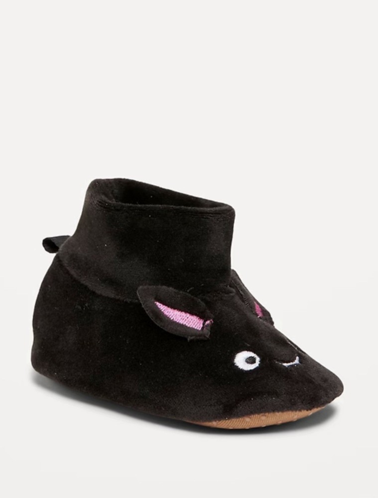 Old Navy Velour Critter Bat Slippers for Baby 12-18 Months