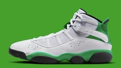 Jordan 6 Rings GS White/Lucky Green/Black Unisex Kids US 6Y 323419-131 Sneakers