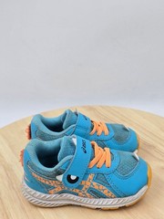 ASICS Kid’s Contend School Yard Running Shoes Aquarium/Orange POP Toddler sz 6