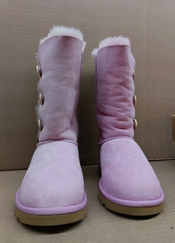 Ugg K Bailey Button Triplet Boots Style-1962k , Rose Quartz, Sz 3