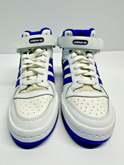 Adidas Forum Mid Kids US 5.5 White Blue Strap High Top Sneakers EU 36 2/3 G57885