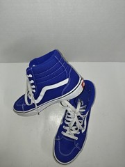 Vans Hi Top Blue Canvas Athletic Skateboarding Sneakers Shoes Youth Size 5