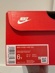 NIB Nike Dunk High GS Sneakers Summit White DB2179-107 Size 6Y 5.5 Men’s