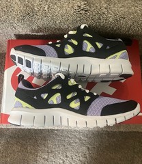 Nike Free Run 2 Purple Pulse Silver Black Youth SZ 5.5Y/ Women’s 7 DD0163-500