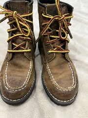 Frye DAKOTA MID LACE Youth Unisex Size 11 Brown Leather Boots