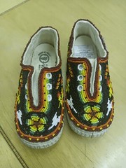 Natural World Eco Freindly 100% Organic Cotton Shoes Kids Beaded