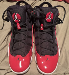 Jordan Air Jordan 11 Unisex Kids Athletic Sneaker US 13 Red Black White