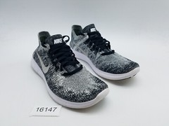 Nike Free RN Flyknit (GS) Youth’s Size 4.5 Running Shoes Black White Oreo