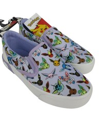 Pokémon Eevee Evolutions Ground Up Shoes Size 2 Slip On Sneakers NWT Multi-Color