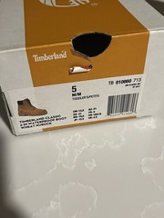 Timberland Classic 6in Waterproof Boot Wheat Nubuck Kids Size 5