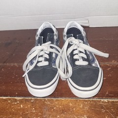 Vans Old Skool Low Checker Board Black White Little Kids Shoes Size 11 Sneakers