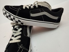 Vans Old Skool Checkerboard Black White Skate Shoes Juniors Size 6 EU 38