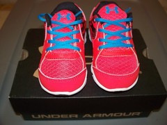 Under Armour B INF Thrill L Red Black Blue Sneakers New Kids Toddlers 6K,7K,8K