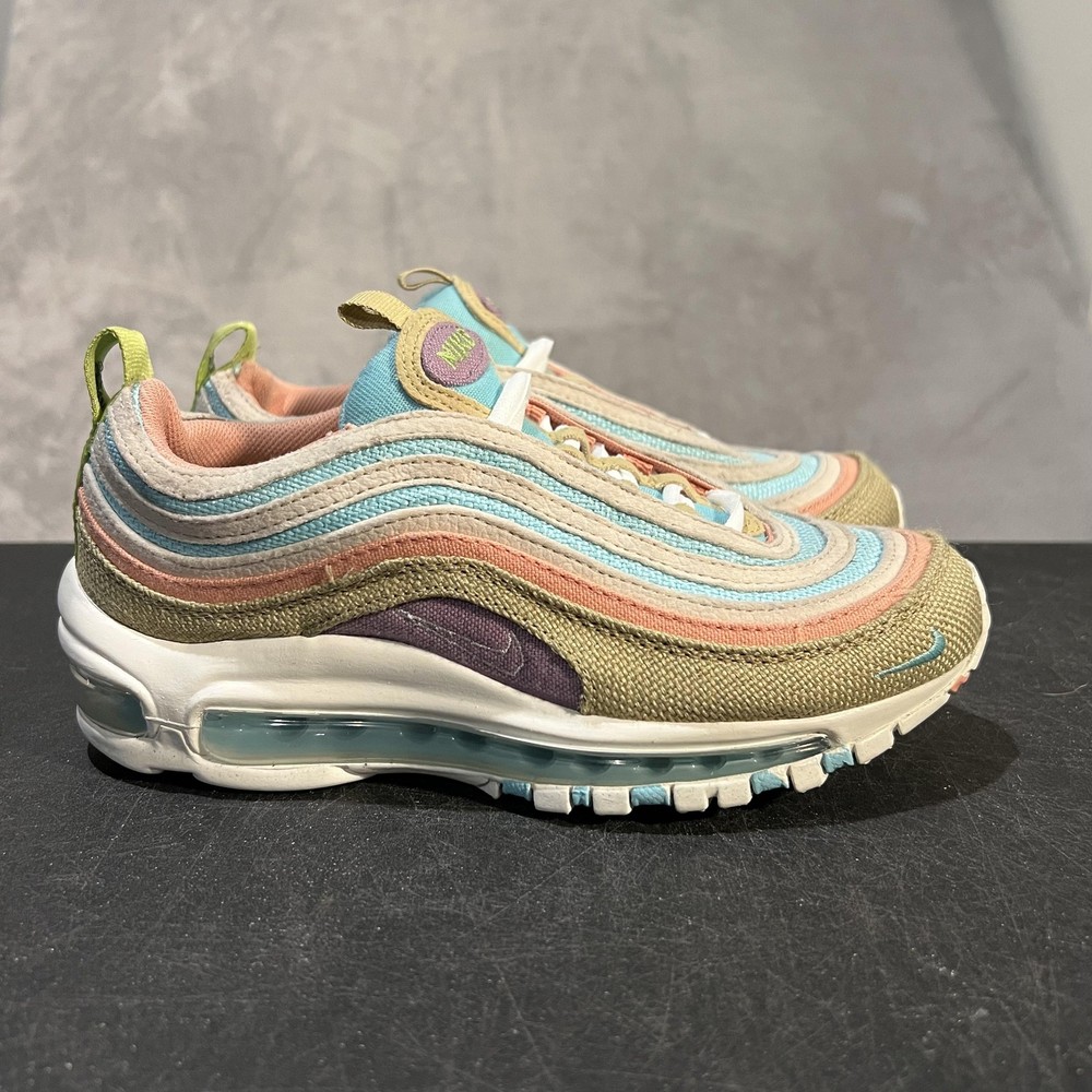 Nike Air Max 97 Shoes Youth Size 4Y Multi Pastel Sun Club GS DQ4126-400