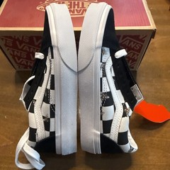 VANS Old Skool Checkerboard Black/ White Lace-Up Suede Kids 13.5 Low Top
