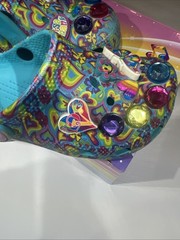 Crocs Classic Lisa Frank Clog K Digital Aqua Multi Kids Size 11 Used w Box