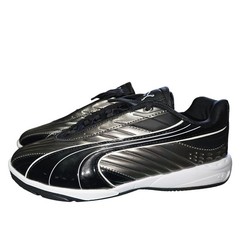 Puma V-S2 Goalgetter Jr Aged Silver Black Kids Sneakers 404135-03 Size 6Y