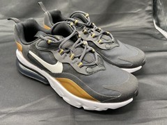 Nike Air Max 270 React (GS) Shoes Black Gold BQ0103-005 Size 6Y Women Sz 7.5 New