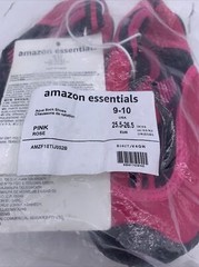 Amazon Essentials Kids Beach Pool River Shoes Girls 9/10 Pink With Rubber Sole