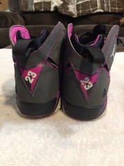 Air Jordan 7 (Dark Grey / Fuschia) 442961-016 Girls 3Y