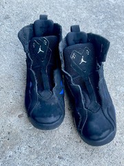 Nike Air Jordan True Flight Black Game Royal 342964-042 Size 1y No Soles / Laces