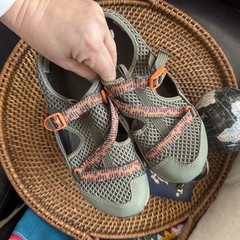Chaco ODESSEY Close Toe Kids Green Mesh Water Hiking Sandal Shoe Size 5 New