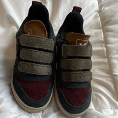 VEJA Kids Suede Hook & Loop Low Top Sneakers Colorblock Rubber Sole US 11